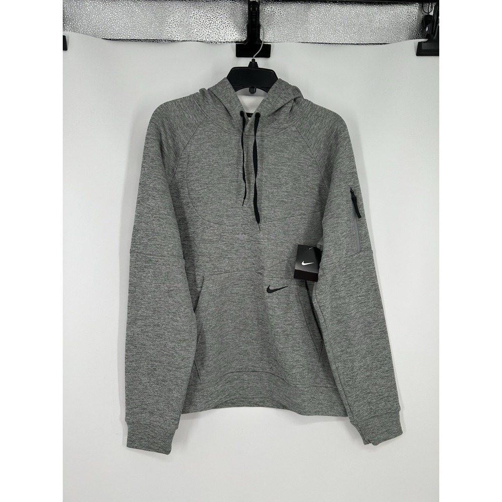 Nike Fitness Therma Fit Hoodie Sweatshirt Big Swoosh Graphic DQ5401-063 Medium